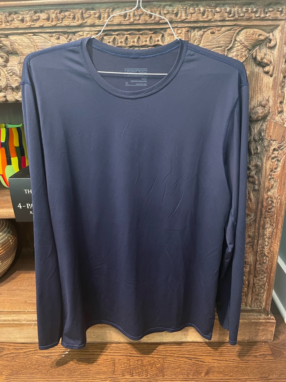 Patagonia Men's Long Sleeve Crew in Dark Blue